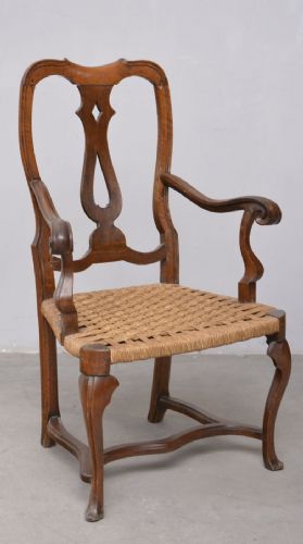 Walnut poltrona Sec. XVIII Emilia, Modena