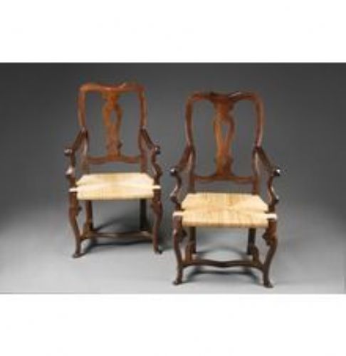 paire de fauteuils en noyer Emilian 700 '